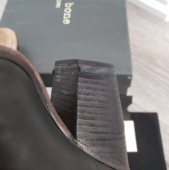 100% Authentic Rag & Bone Harrow booties black leather sz 38.5 - Picture 11 of 13